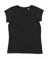 Dames T-shirt Biologisch Roll Sleeve Mantis M81 Charcoal Grey Melange